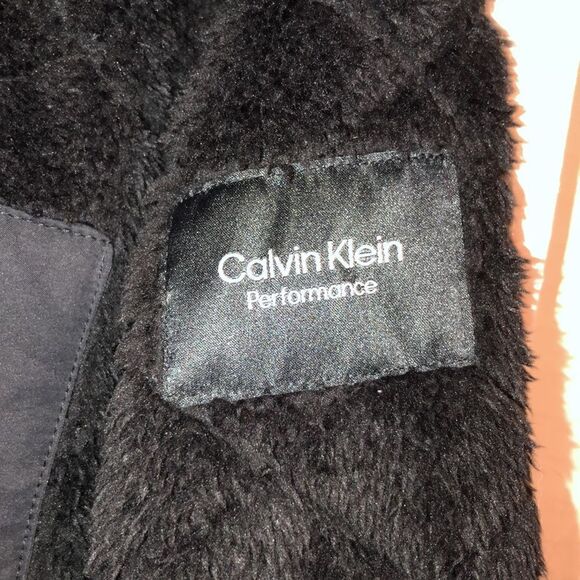 Calvin Klein XL Black Sherpa Teddy Fleece Lined Full Zip Performance Jacket - Picture 8 of 16